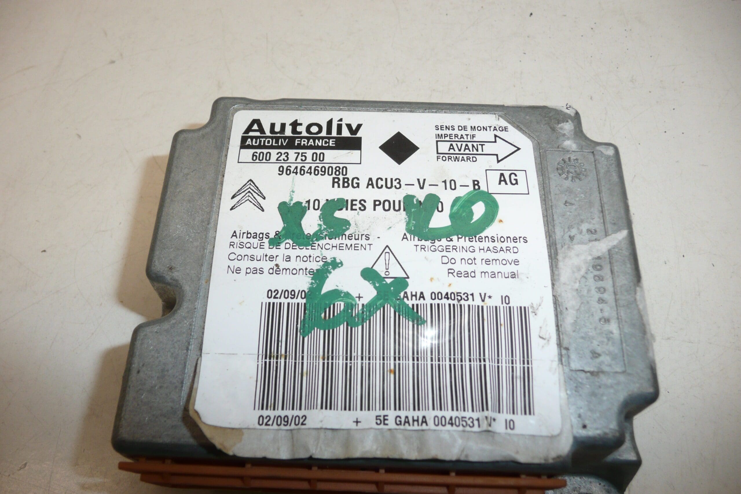 Unité d'airbag Citroën Xsara II 9646469080