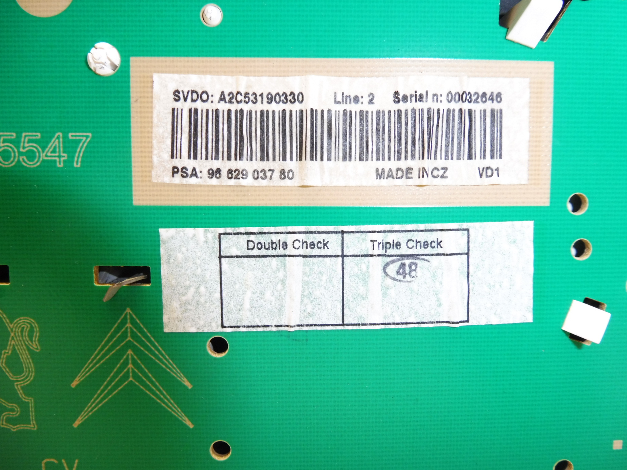 Compteur Peugeot 207 kilométrage 145000 km 9662903780 6103EJ