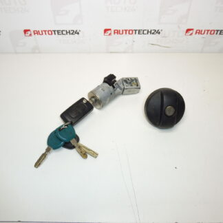 Coffret interrupteur, bouchon de réservoir et 2 clés Citroën Peugeot 4162KF 4162XT