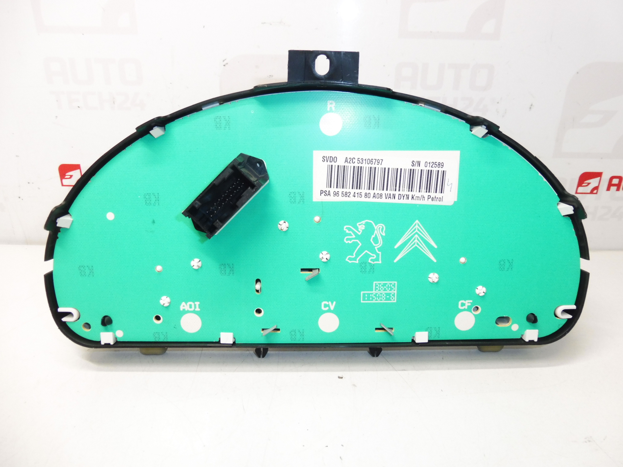 Compteur de vitesse avec alarmes, kilométrage 102000 km Peugeot 1007 9658241580 610652