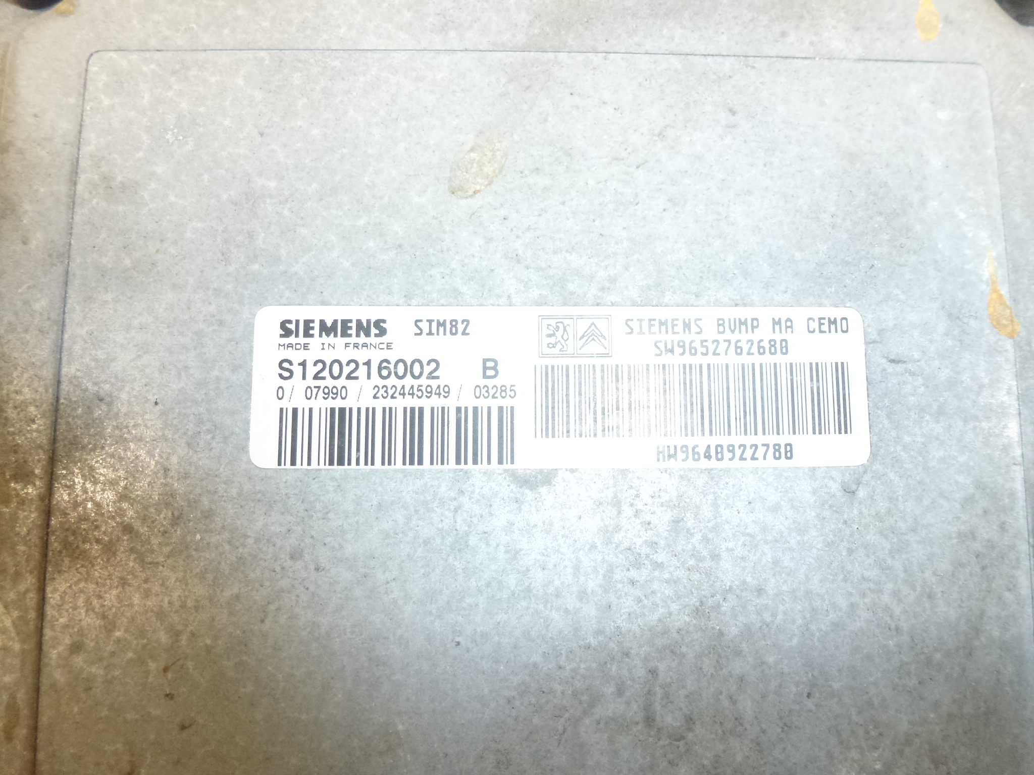 Calculateur sensodrive Citroën Peugeot 9640922780 S120216002 B 2529J9