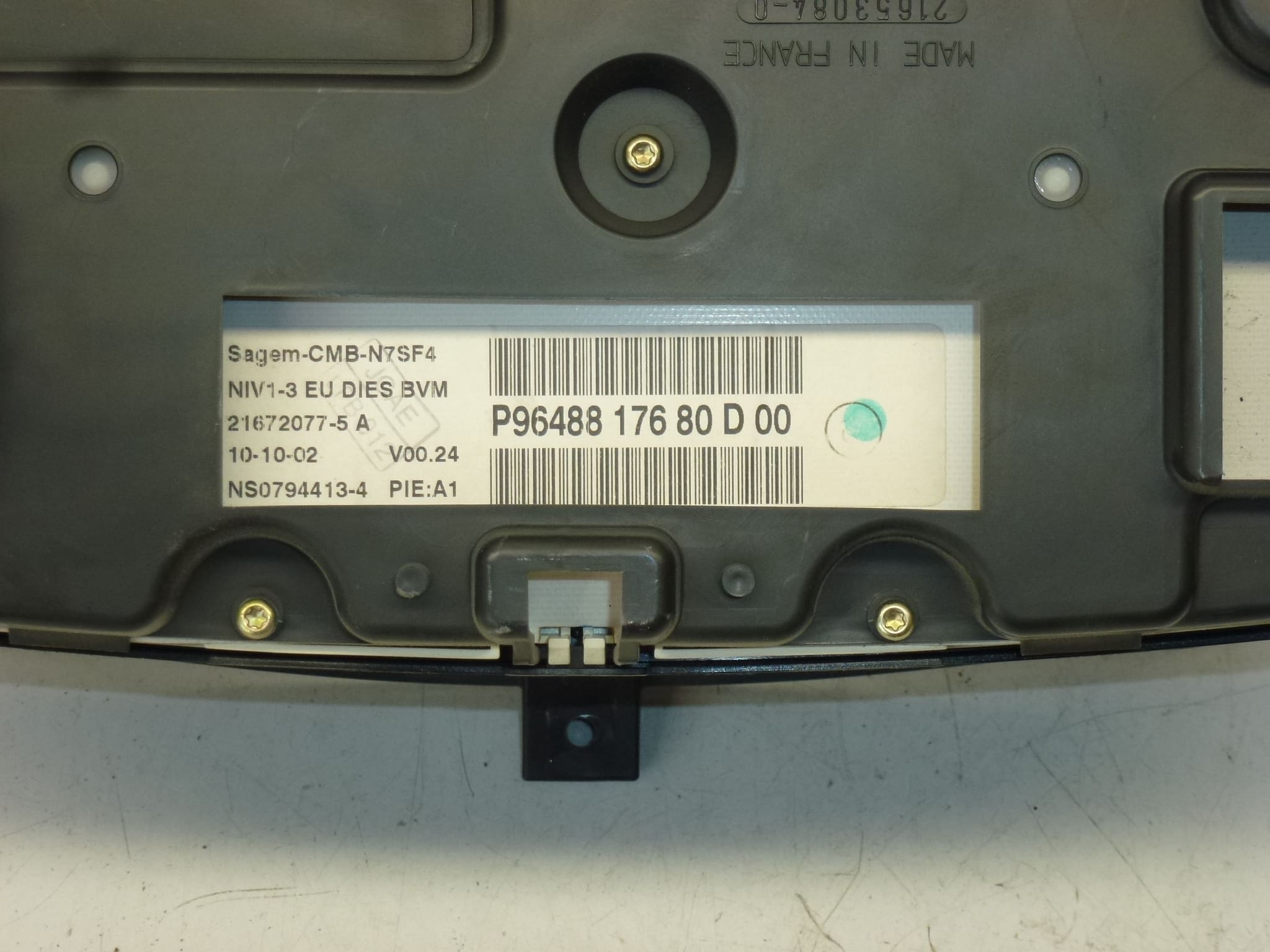 Alarmes compteur 262000 km Citroën Xsara Sagem 9648817680 6104TC