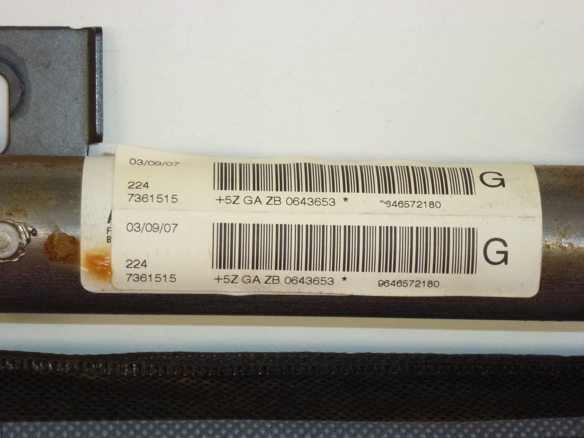 Airbag plafond gauche Citroën C4 I 9646572180 833133