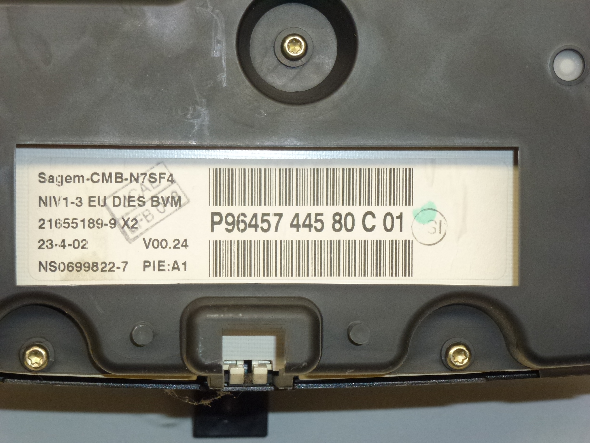 Compteur de vitesse avec alarmes 212 mille km Citroën Xsara Sagem 9645744580 6104SJ