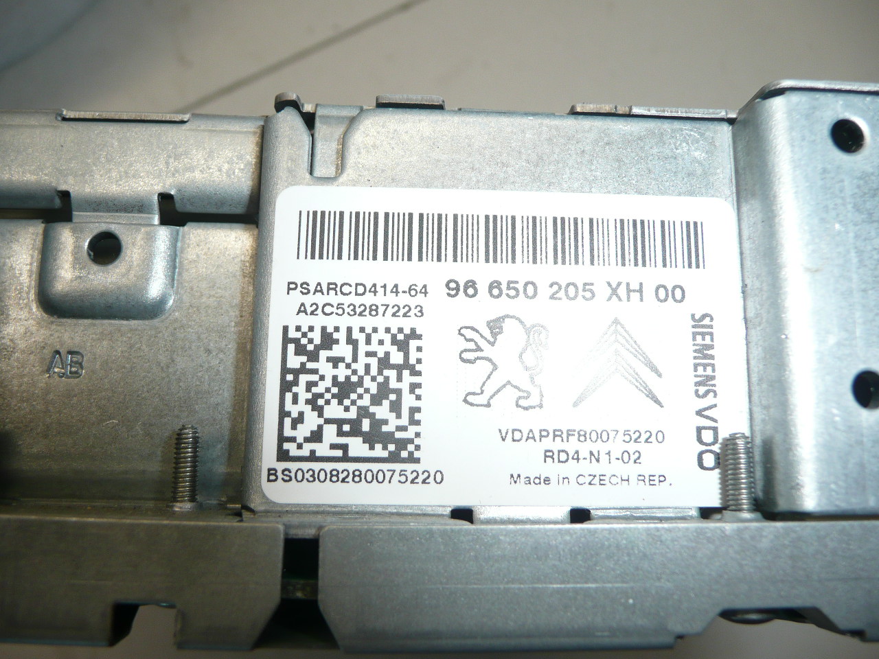 Radio CD RD4-N1-02 Citroën Peugeot 96650205XH