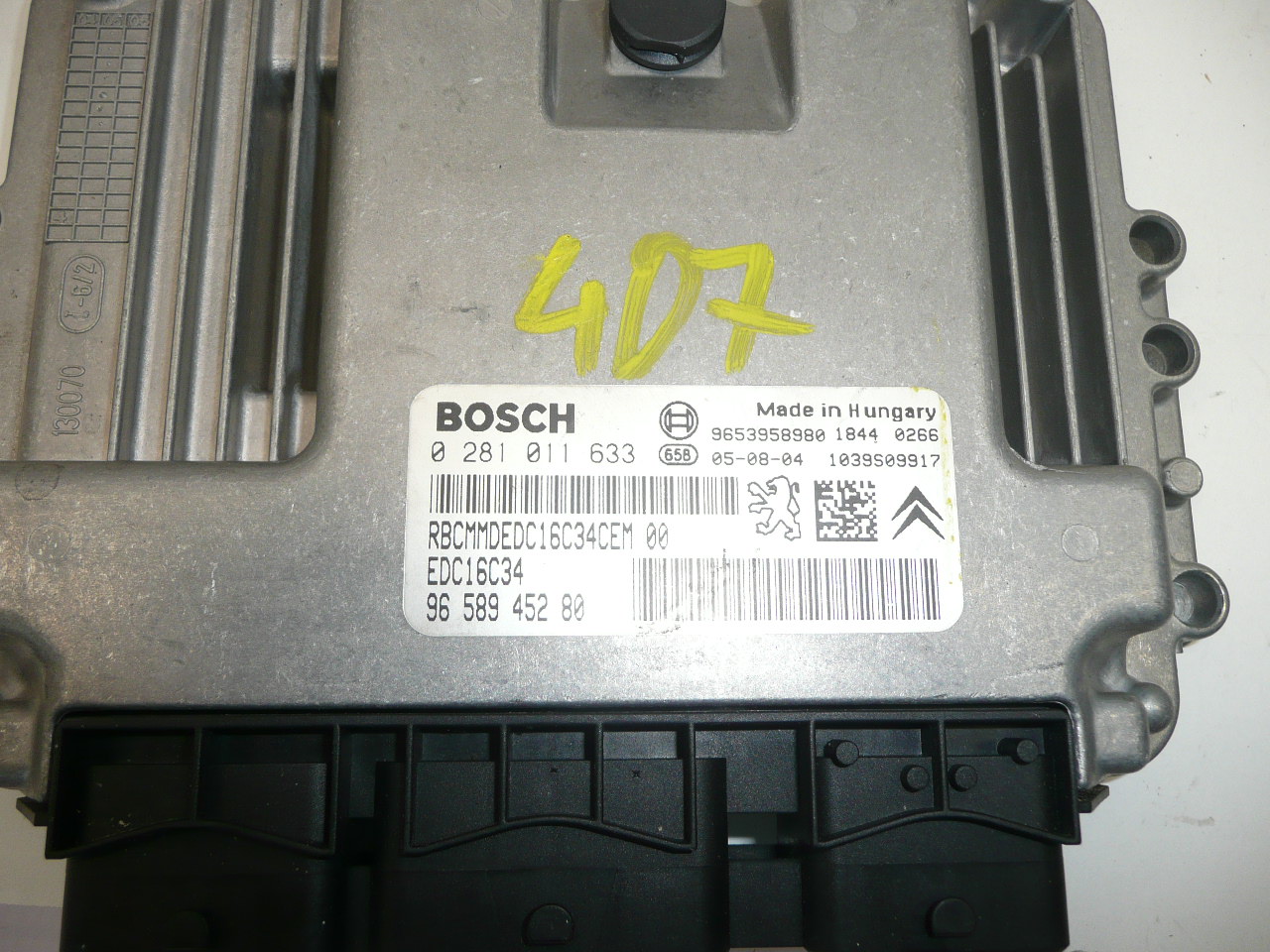 ECU VIERGE Bosch EDC16C34 Citroën Peugeot 0281011633 9658945280