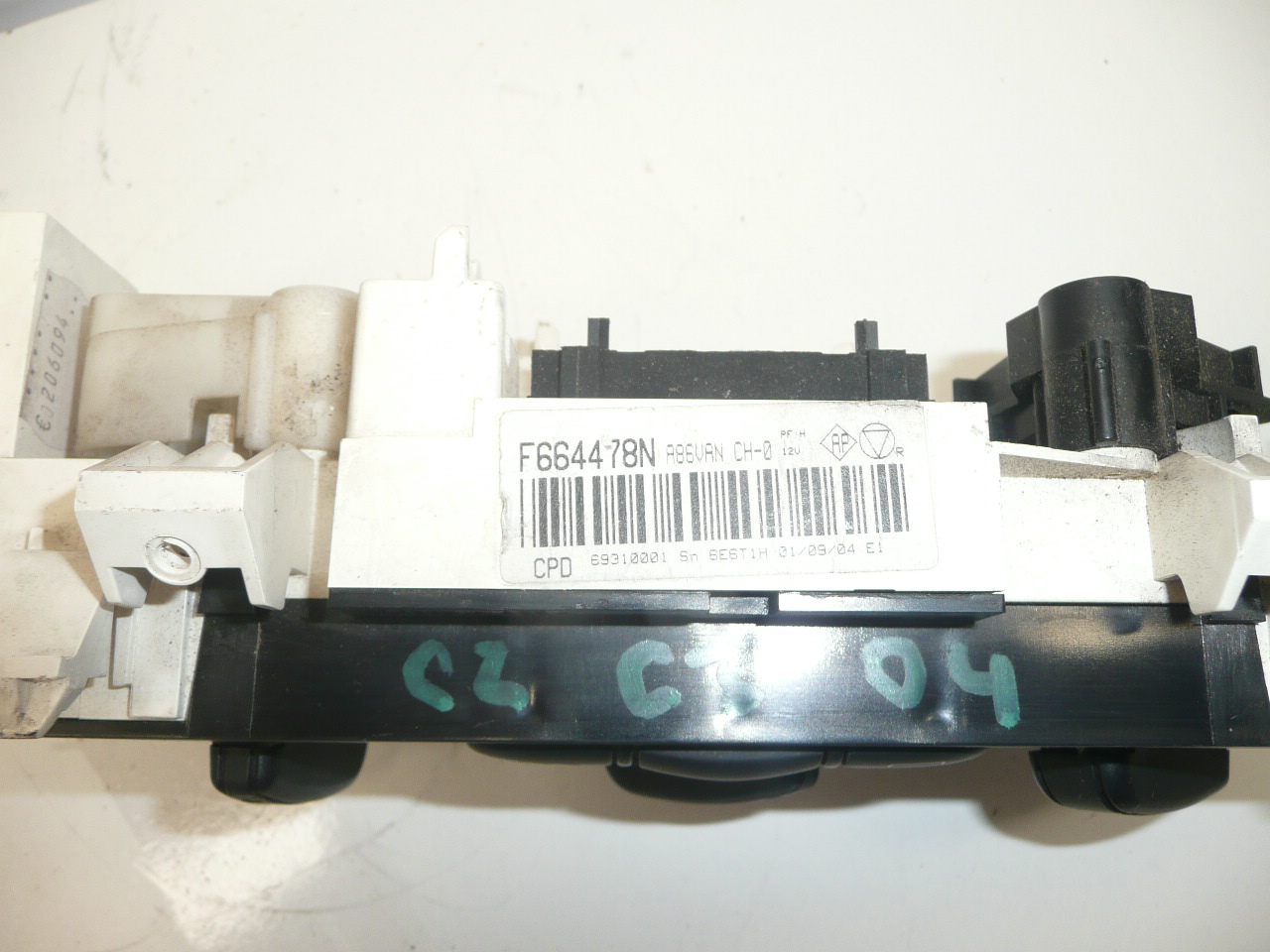 Commande de chauffage Citroën C2 C3 F664478N