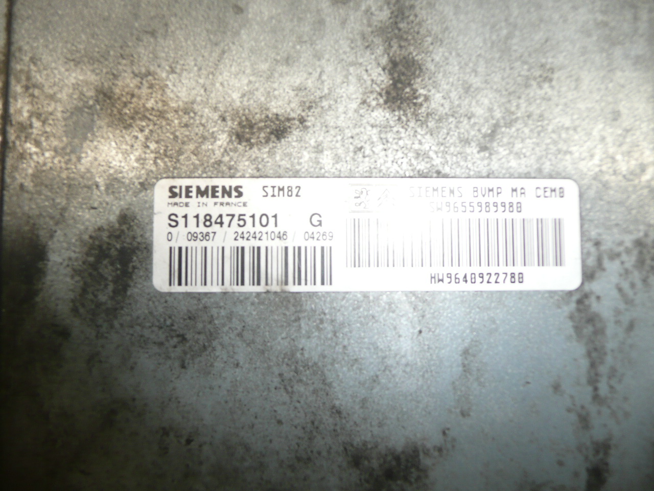 Calculateur sensodrive Citroën Peugeot 9640922780 S118475101 2529N3