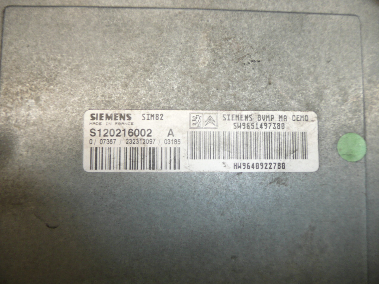 Calculateur sensodrive Citroën Peugeot 9640922780 S120216002 C 2529J9