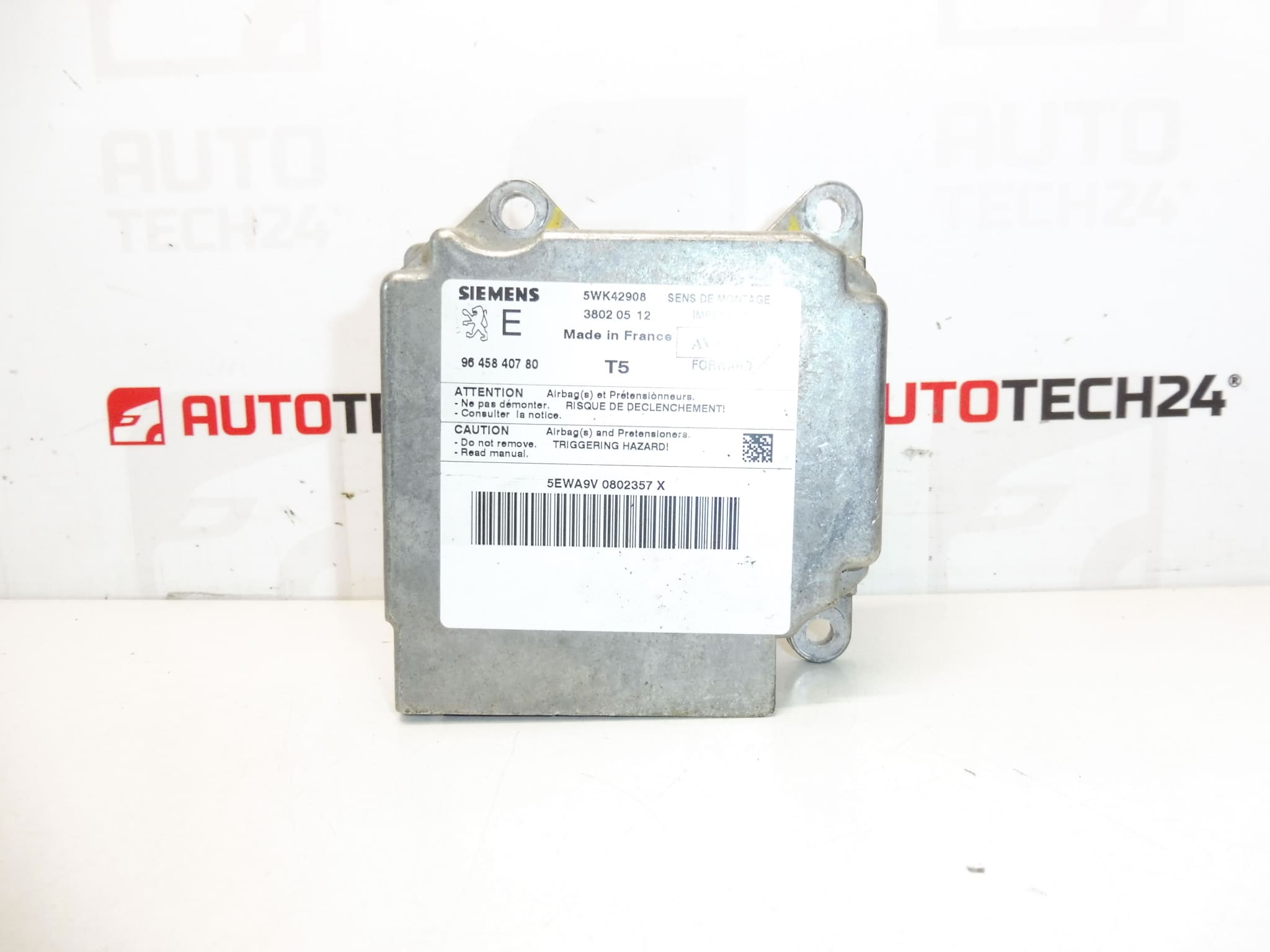 Unité Airbag Siemens Peugeot 307 9645840780 6545HE