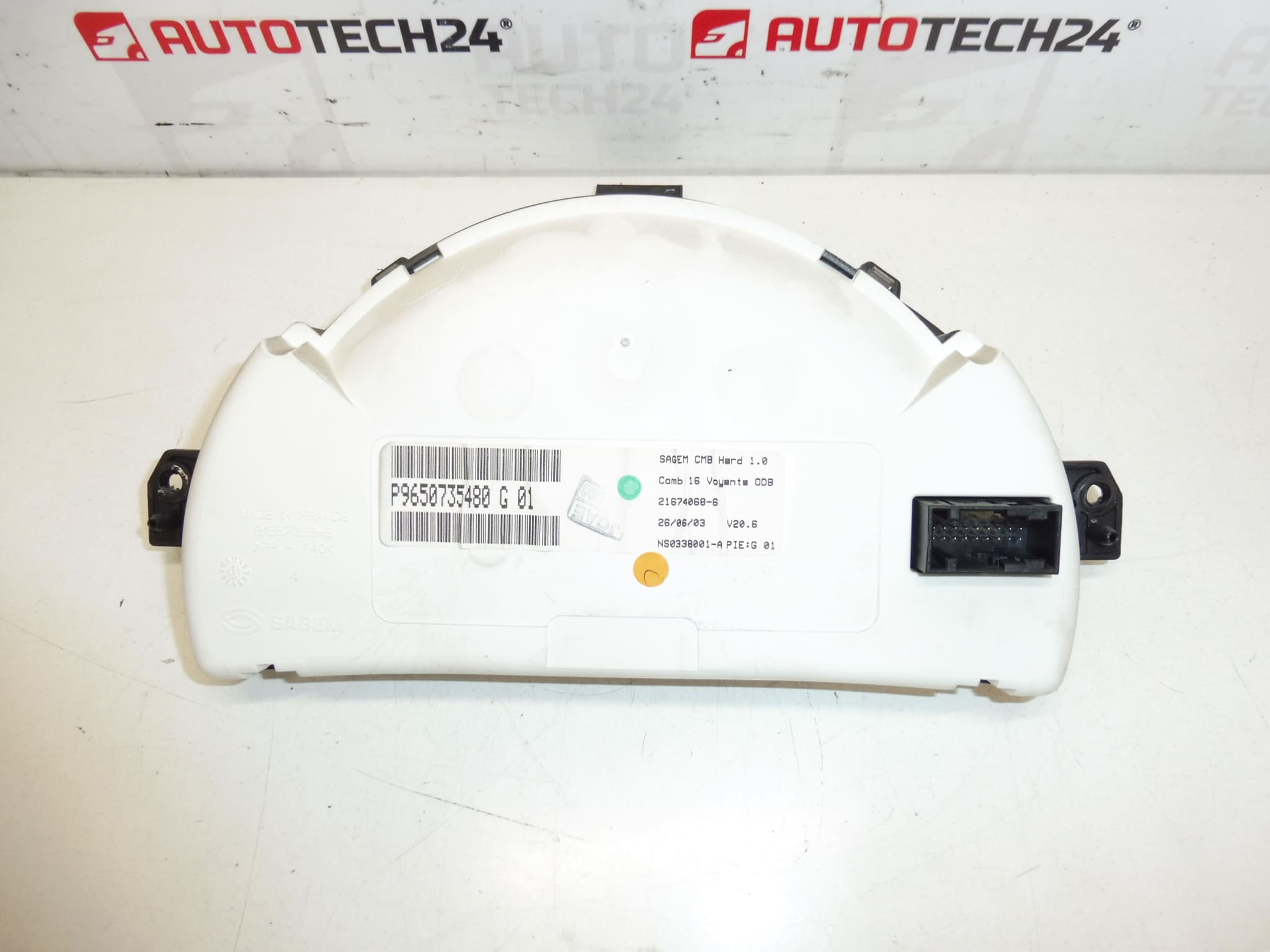 Tachomètre Citroën C2 C3 Sensodrive 145000 km 9650735480 – Image 2