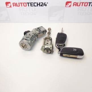 Jeu de serrures et 2 clés Citroën C4 B7 4162WH 4162WK
